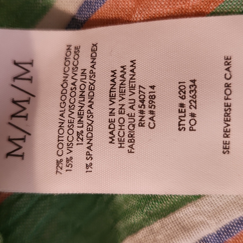 Cabi Striped Camp Shirt Style 6201 Size M - Picture 10 of 11